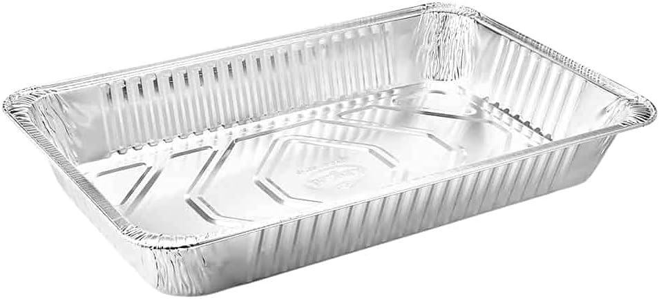 Aluminum Pans Full Size, Large Disposable Roasting & Baking Pan, 21"x13" Deep Foil Pans (50 Pack) Extra Heavy Duty Chafing Trays for Hotels, Restaurants, Caterers, Steam Table, Buffets & Bakeware