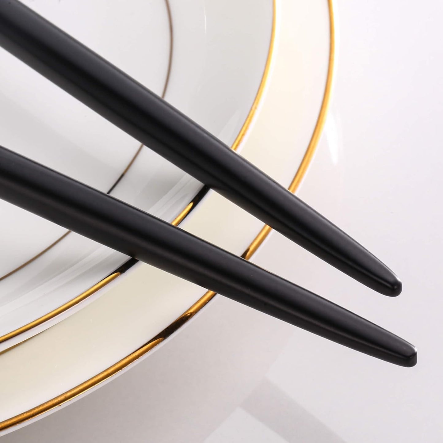 Silver Black Salad Serving Utensils,Serving Spoons Stainless Steel,2Pcs Long Handle Salad Servers 11.42 Inch,Salad Utensils for Serving,Matte Finish,Dishwasher Safe