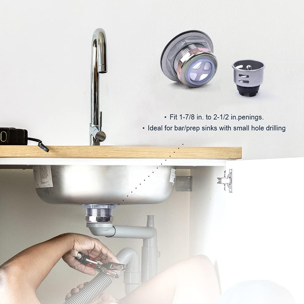 Junior Duo Bar/Pre Sink Stainless Steel Strainer Assembly W/Basket Strainer