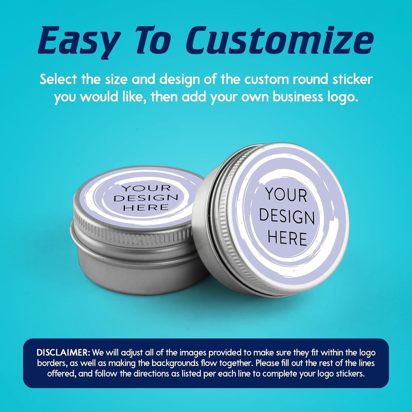 100 Custom Vinyl Stickers - Upload Your own Image, Text, Design, Logo - Personalized Logo Labels for Handmade, Packaging, Bottle, Jars, Candle, Brand Stickers (Lavender Swirls, 3x3)