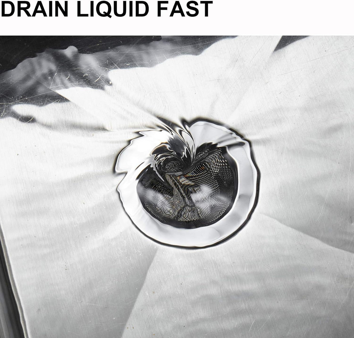 LASSHSWA 2 PCS Kitchen Sink Strainer Stainless Steel, Kitchen Sink Drain Strainer, Sink Strainers with Large Wide Rim 4.5" Diameter for Kitchen Sinks