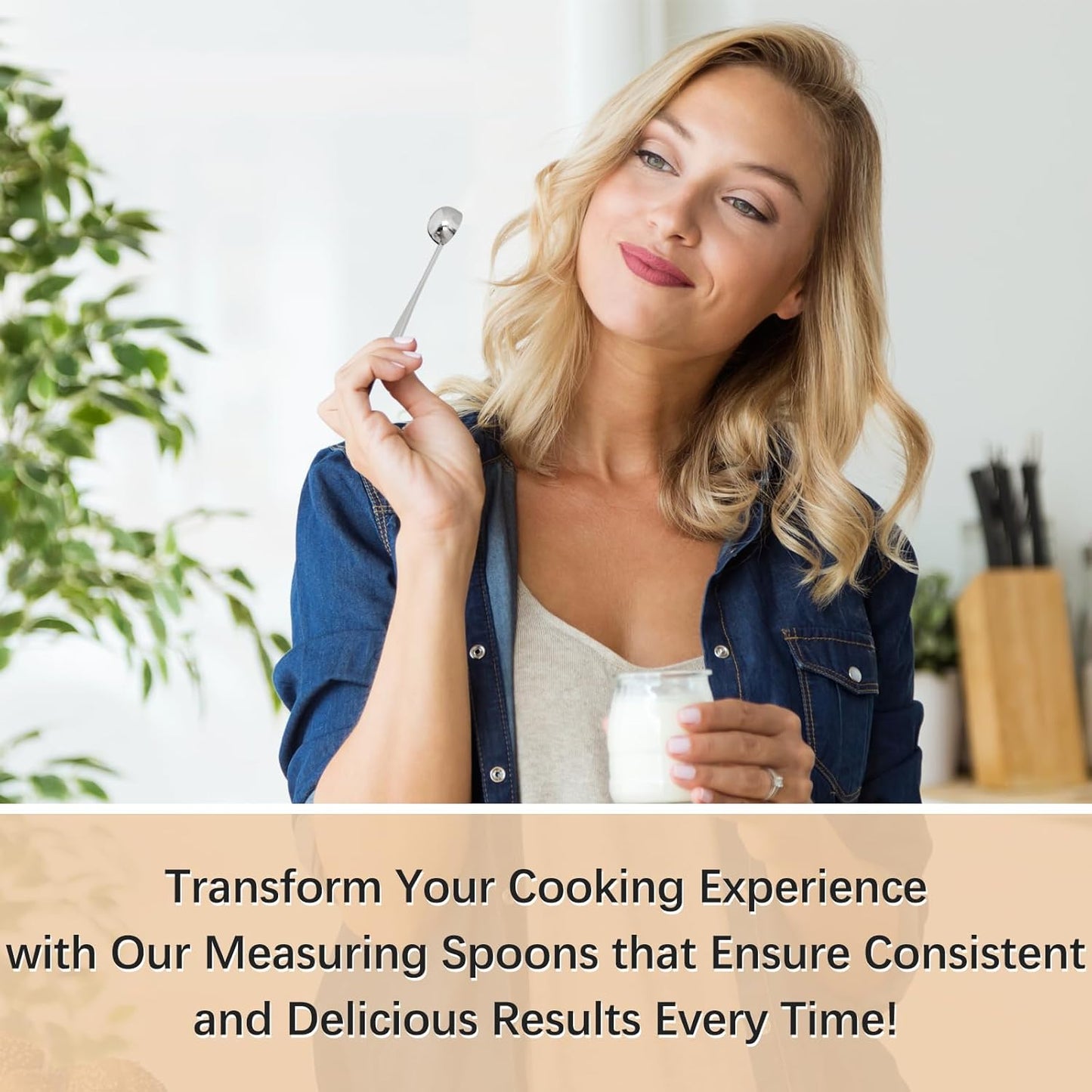 2PCS 1tsp(1/3tbsp, 5 ml) Single Measuring Spoon, Stainless Steel Individual Teaspoon, Metal Measure Scoop with Gift Box