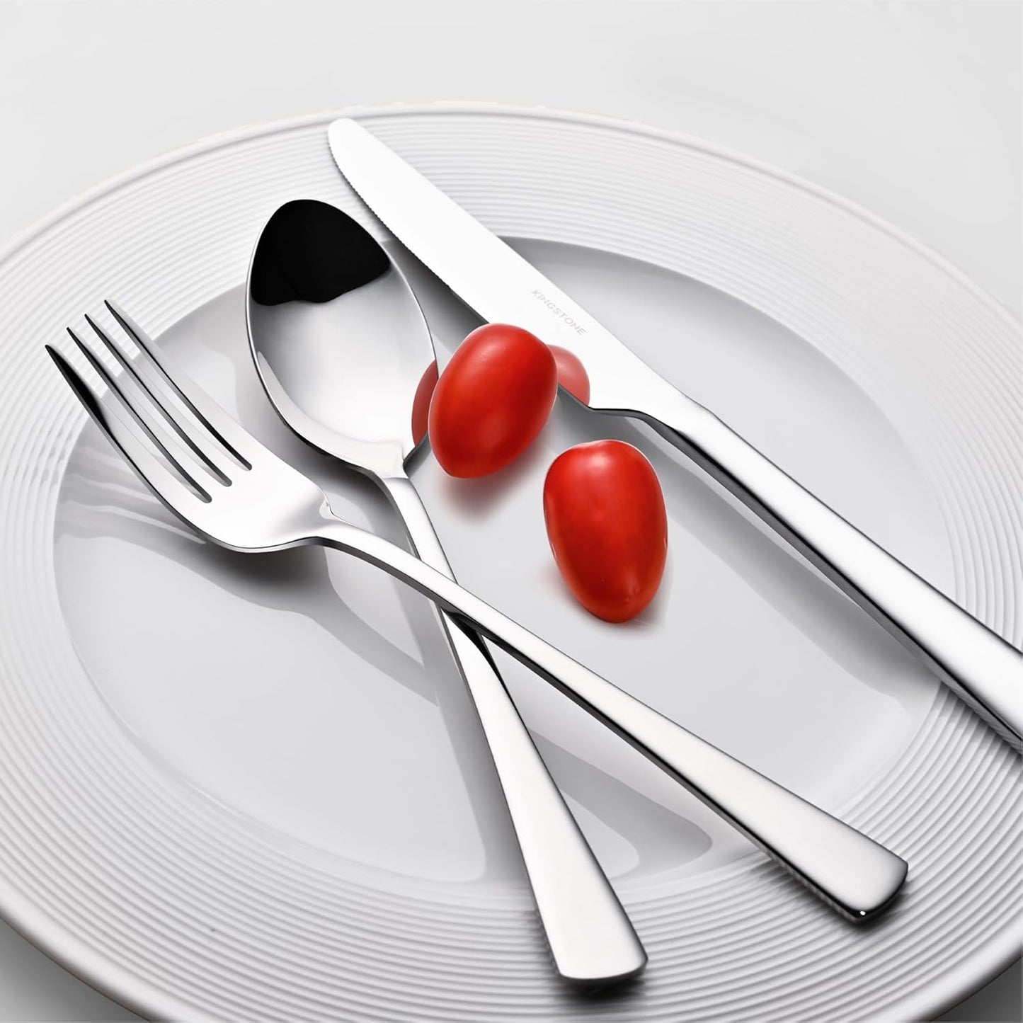 KINGSTONE 18/10 Stainless Steel Flatware, 20-Piece Forged Silverware Set for 4, Mirror Polished Cutlery Set Dishwaher Safe for Home, Restaurant, Wedding, Party