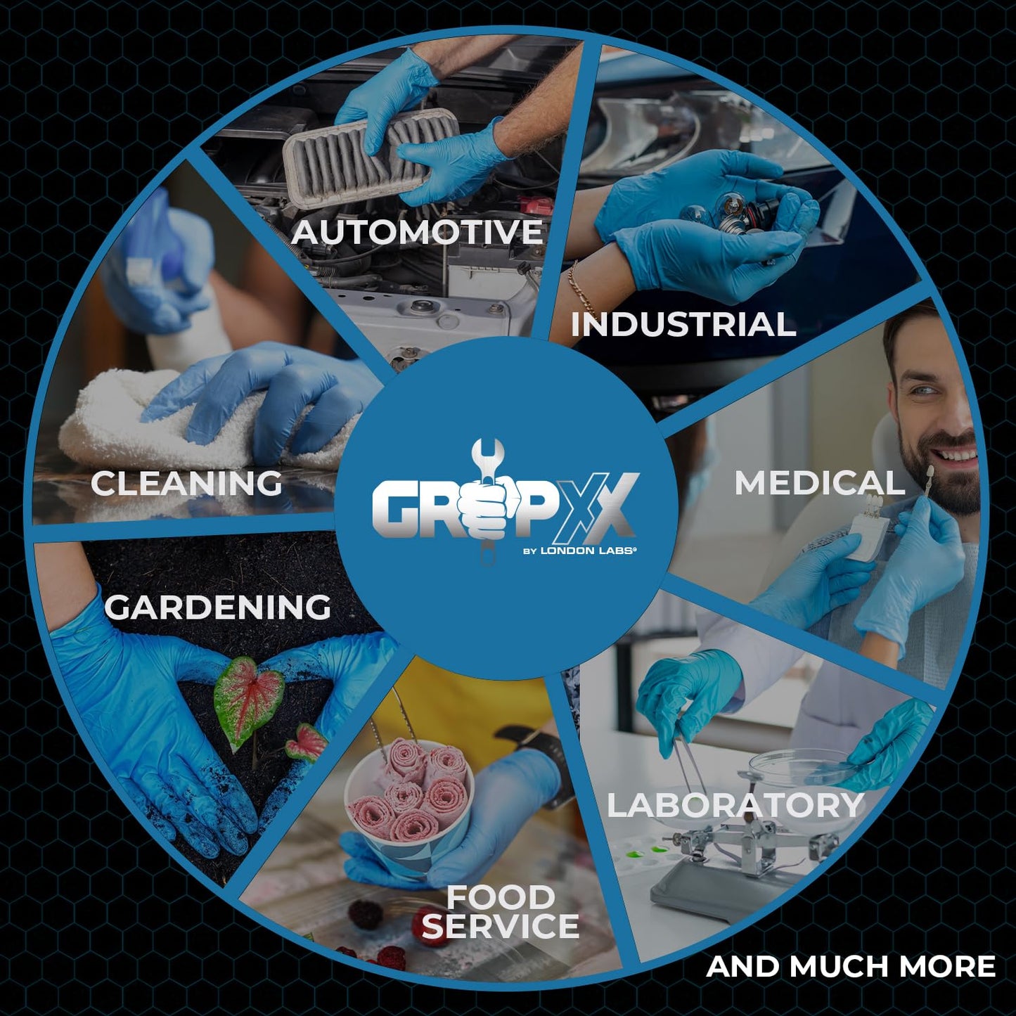 Heavy Duty 6 Mil Blue Nitrile Gloves Disposable Latex & Powder Free -Extra Stretchy Fentanyl Safe |Medical,First Aid Kit,EMT|Food Safe Rubber Gloves for Cooking & Cleaning| Pack of (100)