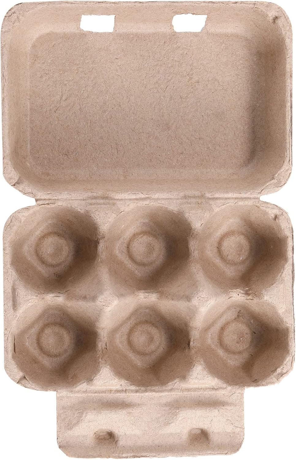 Half Dozen Egg Cartons 200 Pack, Blank Natural Pulp Box 6 Count for Chicken Eggs Reusable, Storage Tray Strong for Holds Up to Six 6 Egg Cardboard Paper Holder Container for Refrigerator