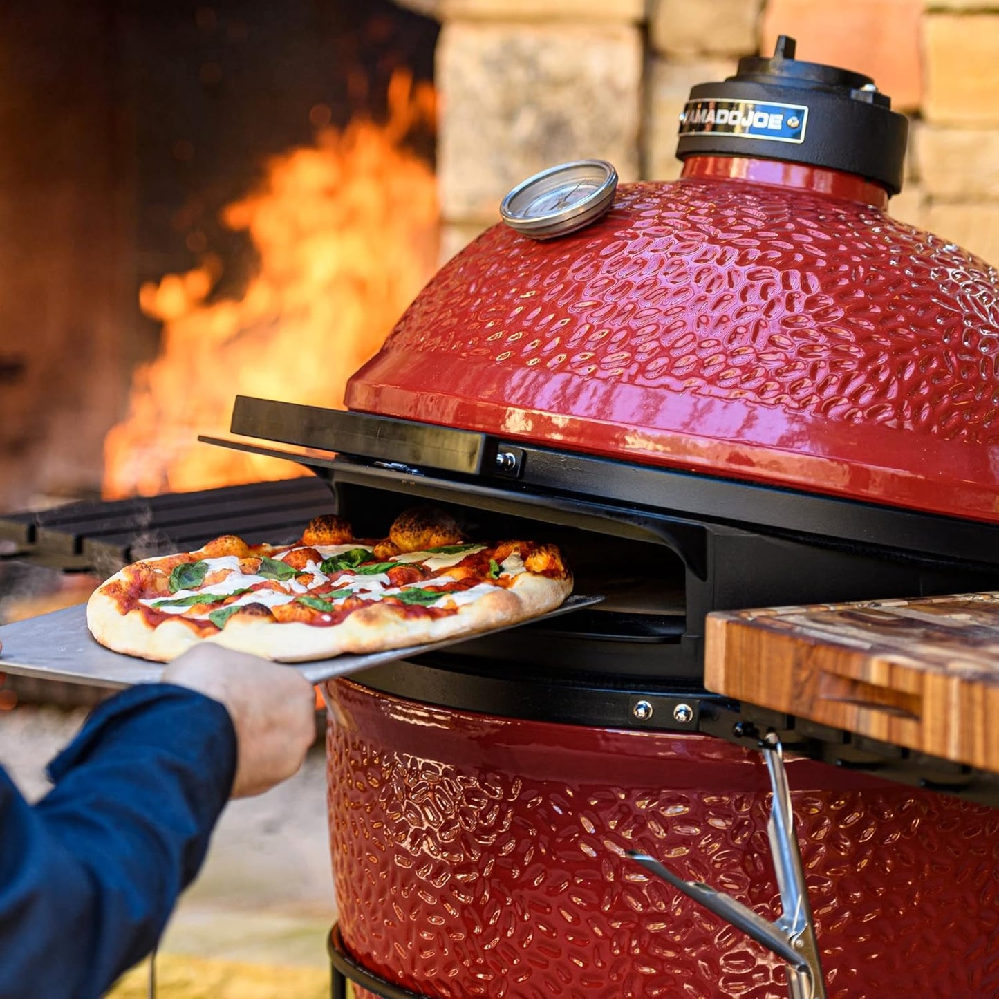Kamado Joe Classic Joe DoJoe Pizza Oven + Pizza Stone Bundle