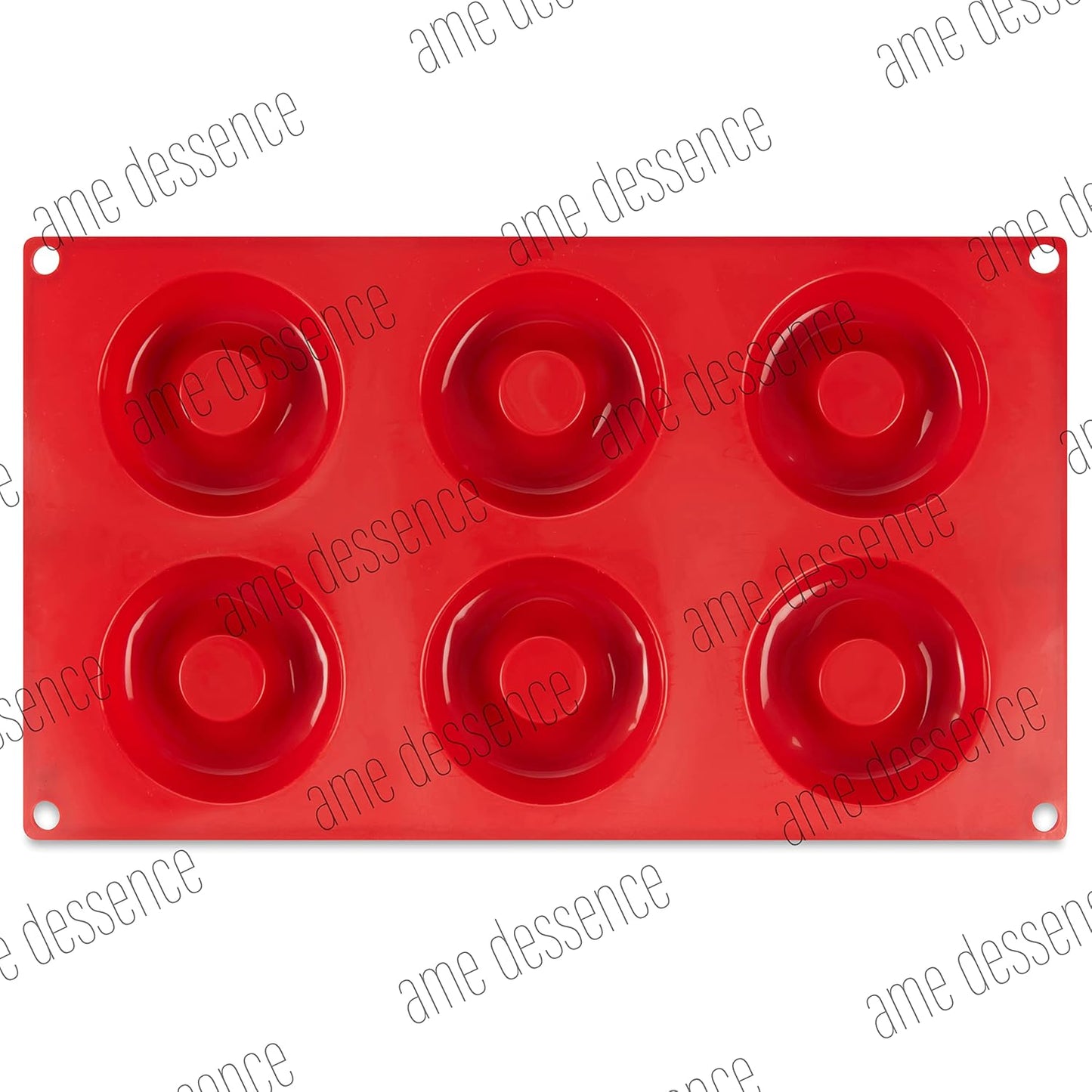 AME D'ESSENCE Savarin Shaped Silicone Baking Mold - Non-Stick, Flexible, 6-Cup Capacity (2.1 oz), Reusable and Food-Grade - Perfect for Savarins, Bundt Cakes, and More!