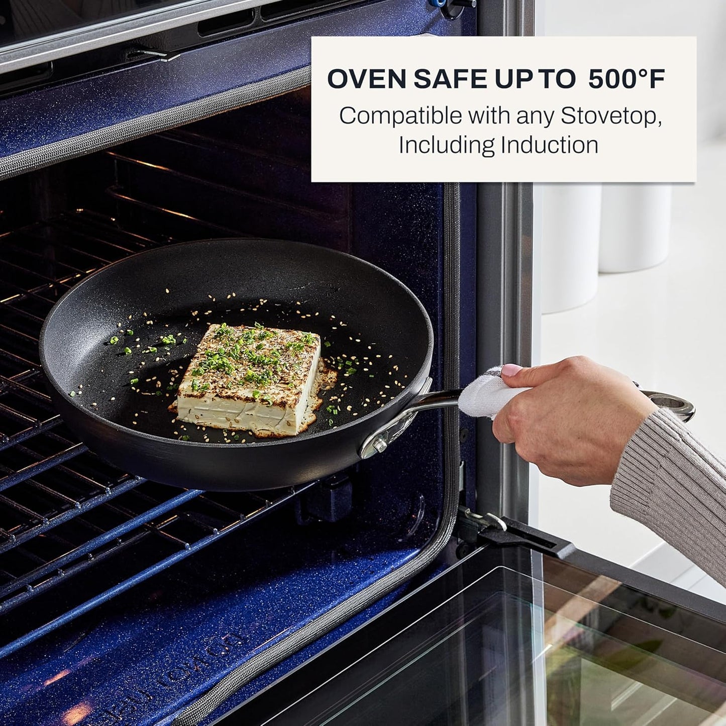 All-Clad HA1 Hard Anodized Nonstick Fry Pan Set – 3-Piece Cookware, 8", 10", 12" Skillets with Lid, Induction Compatible, Oven Safe to 500°F, Lid Safe to 350°F, Black