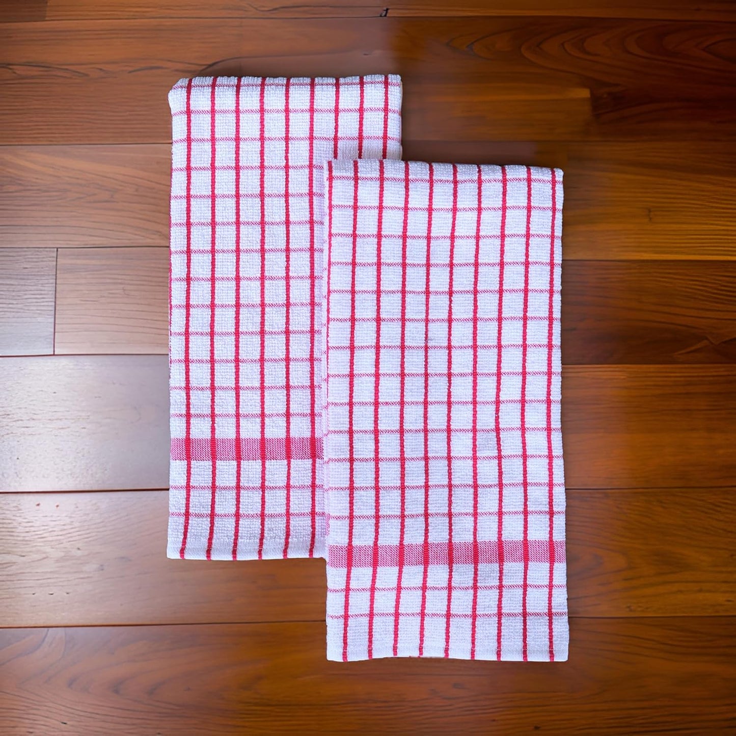 AMOUR INFINI Kitchen Towels Set of 4 - Highly Absorbent, Super Soft Terry Cotton 20x28 Inch Dish Towels with Hanging Loop - Hand & Tea Towels for Cleaning & Drying Dishes (Pink)