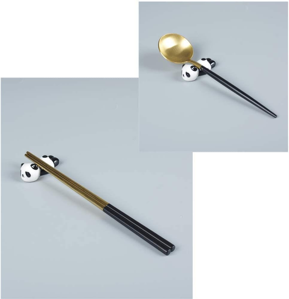 YEYILILINHONG 6PCS Cute Ceramic Panda Chopsticks Rest Rack Stand Holder for Chopsticks, Ceramic Ware Chopsticks Stand Rest Rack，Gift for Boys Girls Kids