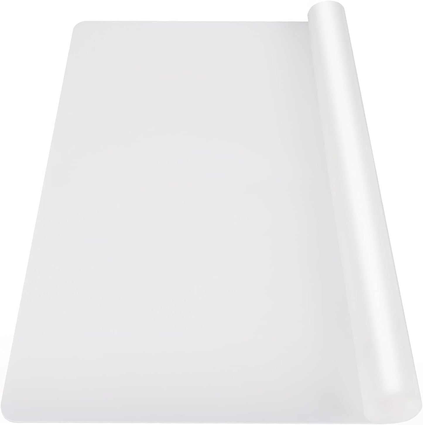 Ewen 39.4x23.5in 2mm Extra Large Silicone Mat, Thick Heat Resistant Placemat Silicone Mats for Kitchen Counter, Bar Workbench Table Protector Cover Pad for Air Fryer Coffee Maker Stove Translucent