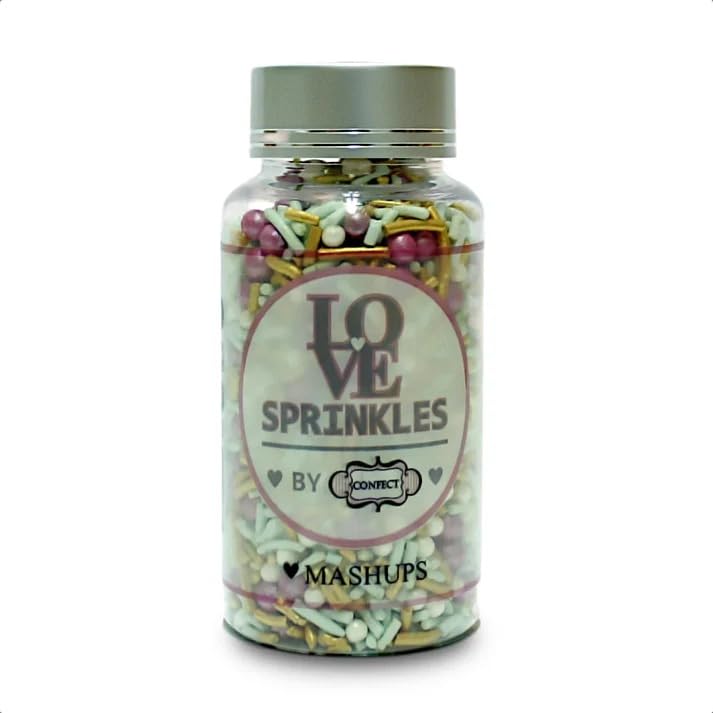 Confect Edible Sprinkles Mix – Gold, Mint, Pink & Pearl Sugar Confetti for Cake Decorating – Colorful Baking Topping for Cupcakes, Cookies, and Desserts | Vegan, Gluten-Free, Soy-Free, Dairy-Free, Palm Oil-Free – 4.2 Oz