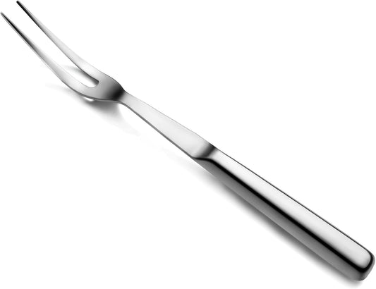 New Star Foodservice Hollow Handle Notched Serving Spoon (Silver, 2 Tine Pot Fork (11.5-Inch))