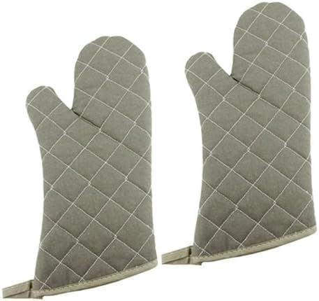 13 Inch Heat Resistant Oven Gloves New Cotton Oven Mitts Kitchen Gloves High Temperature Cooking Tool BBQ Gloves (13" Olive drab, 13 Inch)
