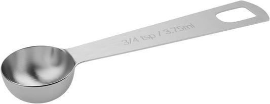 1PCS 3/4tsp (1/4tbsp, 1/8oz, 3.75ml) Single Measuring Spoon, Stainless Steel Individual Teaspoons Only