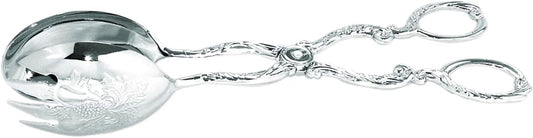 Regent Stainless Steel Salad Tong, Cooking Tongs Bread Tongs, Multifunctional Scissors Serving Tong for Vegetables, Salads, Meat, Desserts, Appetizers, Steaks, Etc. (Silver)
