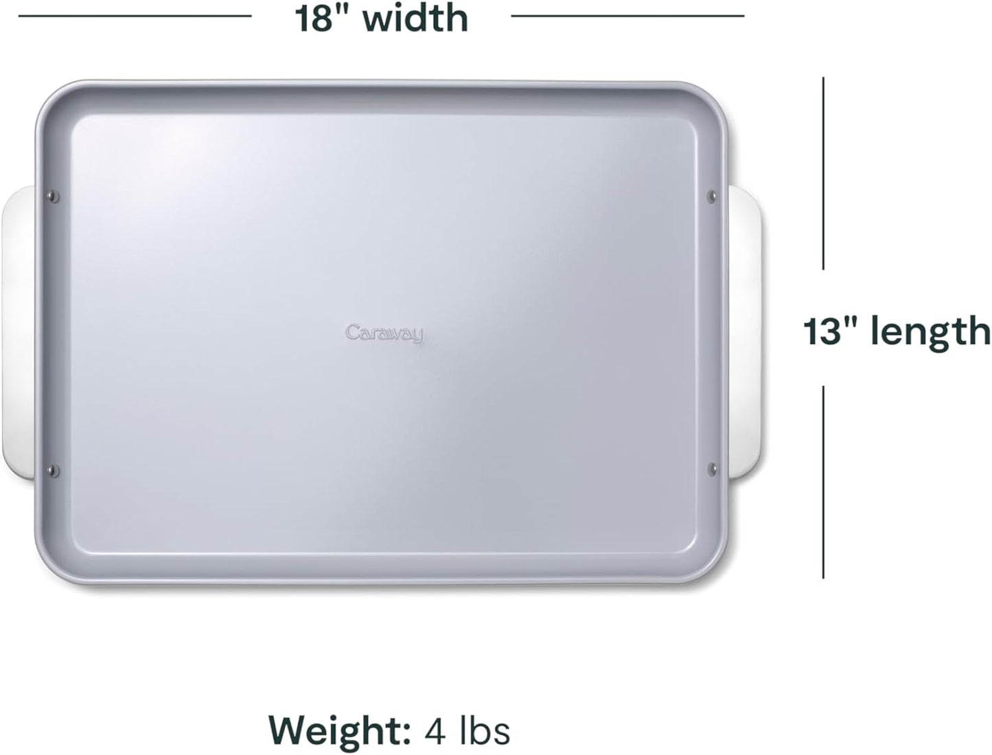 Caraway Non-Stick Ceramic Large Baking Sheet Duo - Naturally Slick Ceramic Coating - Non-Toxic, PTFE & PFOA Free - Perfect for Baking, Roasting, and More - Large (18" x 13") - Cream