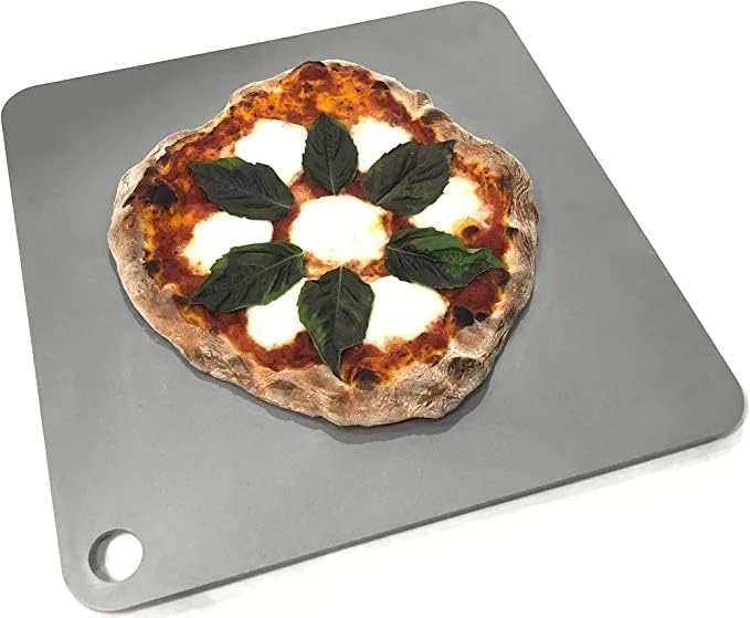 14" by 14" Pizza Steel (1/4" Thickness) - Multipurpose Cooking Steel for Ovens & Grills - Made in the USA