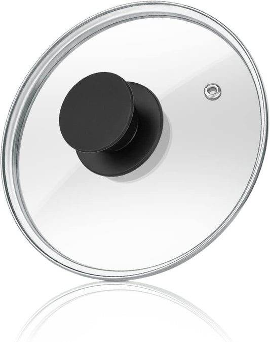 Wadaza Pan Lid 6.5 Inch - Tempered Glass Pot Lid - Oven Safe Replacement Glass Lid for Frying Pan Wok Pot Skillet