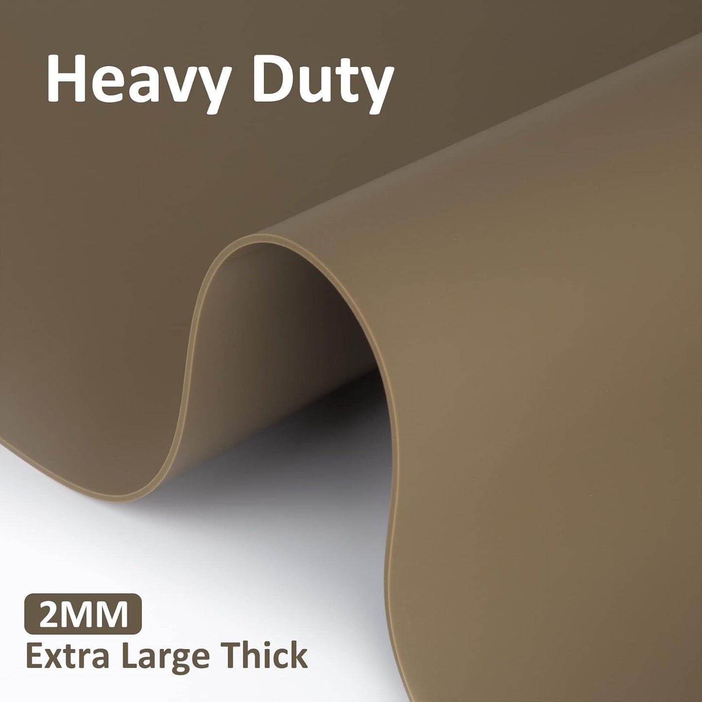 Silicone Mats for Kitchen Counter, Nonslip Silicone Mats for Crafts Countertop Protector Heat Resistant Mat (78.7” x 24” x 0.08”, Taupe)