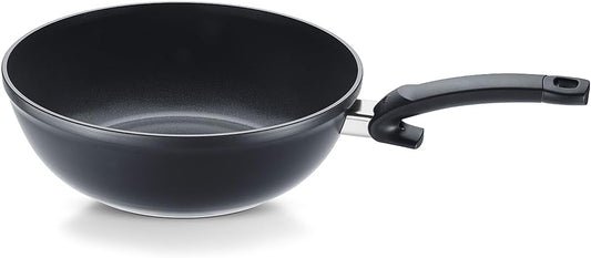 Fissler Ceratal Comfort Ceramic 12 Inch Non-Stick Wok, Orbit Black, Made without PFAS