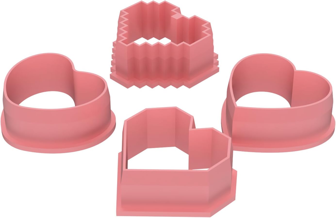 Mini Heart Conversation Cookie Cutter and Stencil Set Bundle Family Love Bakery Cutter Valentine Stencils DIY Bakery for Wedding Holiday and Lover Kids Painting Coloring Pages Comb (Mini Heart)