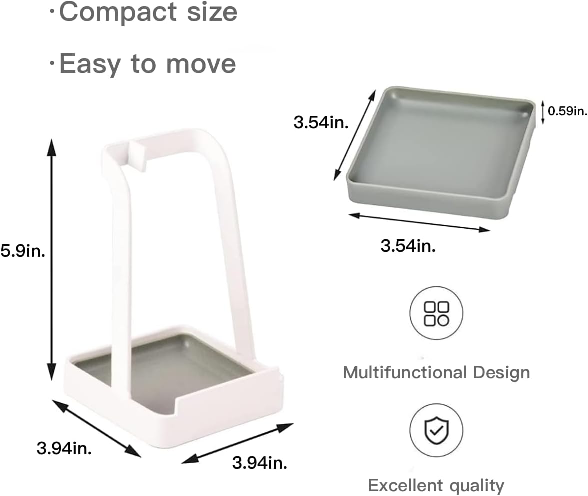 Spoon Rest and Lid Holder for Stove Top – Heat-Resistant Steel Organizer for Utensils, Lids, and Tongs – Drip Tray for Kitchen Counter