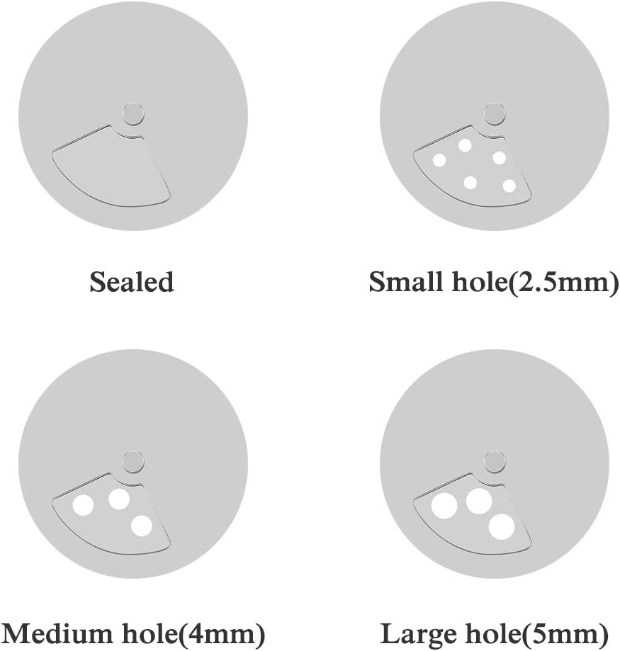 Accmor 2pcs Salt and Pepper Shakers,Stainless Steel Shaker for Salt Powder Sugar Cinnamon Pepper, Spice Dispenser with Adjustable Pour Holes,Blue