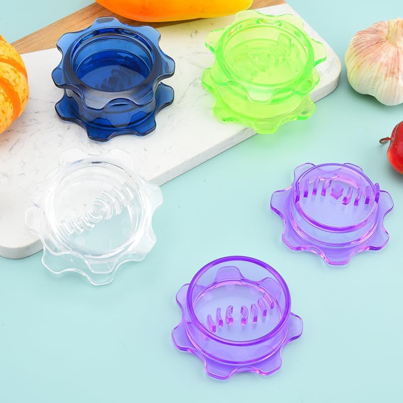2025 New Garlic Twister,Garlic Press,Garlic Peeler,Ginger Grater,Mini Garlic Mincer (Clear)