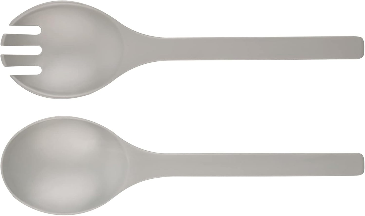 Bamboo Fiber Salad Bowl with Servers Set Large 9.8inches Nature Bamboo Mixing Bowl with Servers with Lid Spoon and Fork for Fruits,Salads and Vegetables