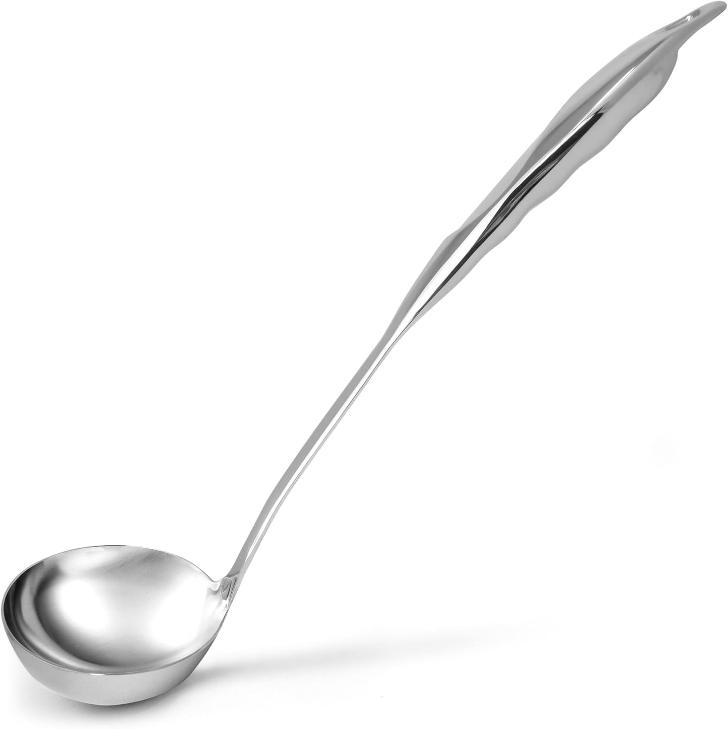 Zulay Kitchen Stainless Steel Soup Ladle – Lightweight, Strong & Durable Metal Ladle – Easy to Use, Comfortable Grip, Heat Resistant & Dishwasher Safe – Perfect for Home Cooks & Chefs (13")