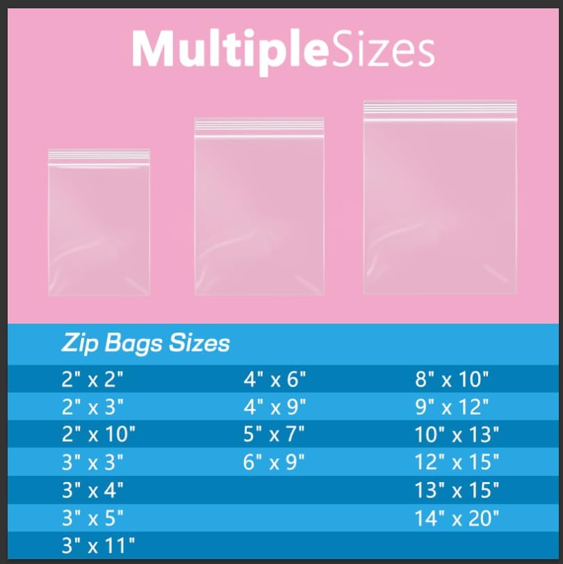 iMailer - 500 Pcs- 10" x 13" Clear Zip Bags - Reclosable Plastic Zip Poly Bags 2 Mil for Prints, Photos, Documents, Clothing, T-Shirt
