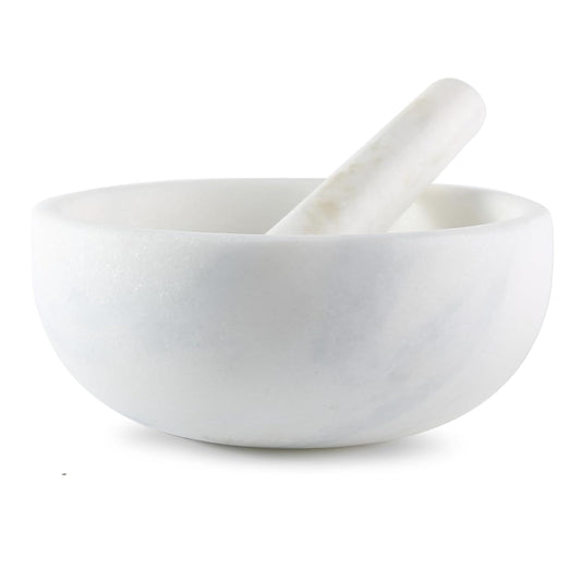 Koville Marble Mortar and Pestle Set, 8" Extra Large Grinder Bowl for Guacamole, Salsa, Pill Crusher, Spice, Herb, Garlic, Nut, Heavy Duty Grinder for Kitchen(Namib Fantasy)