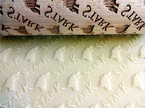 STARK EMBOSSING ROLLING PIN LASER ENGRAVED DOUGH ROLLER for EMBOSSED COOKIES