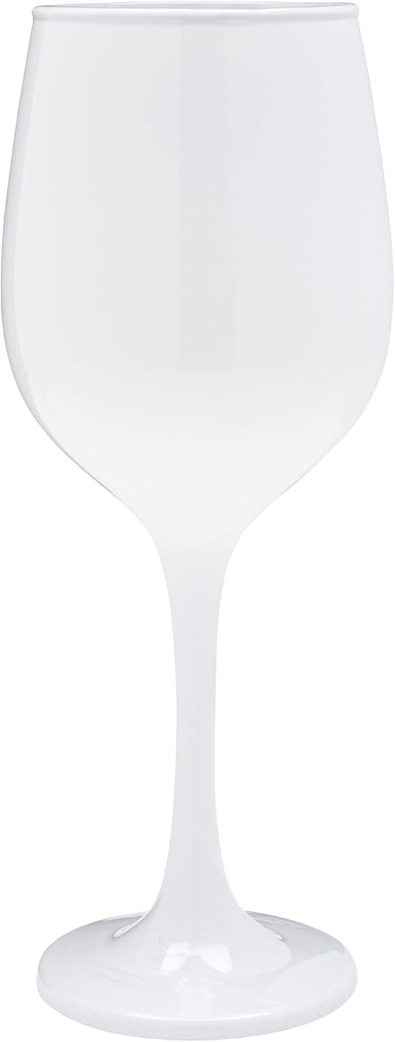Vikko Decor Fancy White Wine Glasses, 14 Oz With Stem - Thick & Durable, Dishwasher Safe, Great For Wine Tasting - Set Of 6 Decorative Goblets
