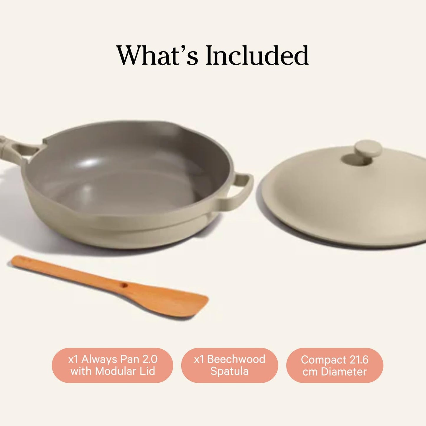Our Place Mini Always Pan 2.0-8.5” (1.2 Qt) Nonstick, Toxin-Free Ceramic Cookware | Patented 10-in-1 Aluminum Frying & Sauté Pan | Safe for Oven, Induction & All Cooktops up to 450°F | Steam