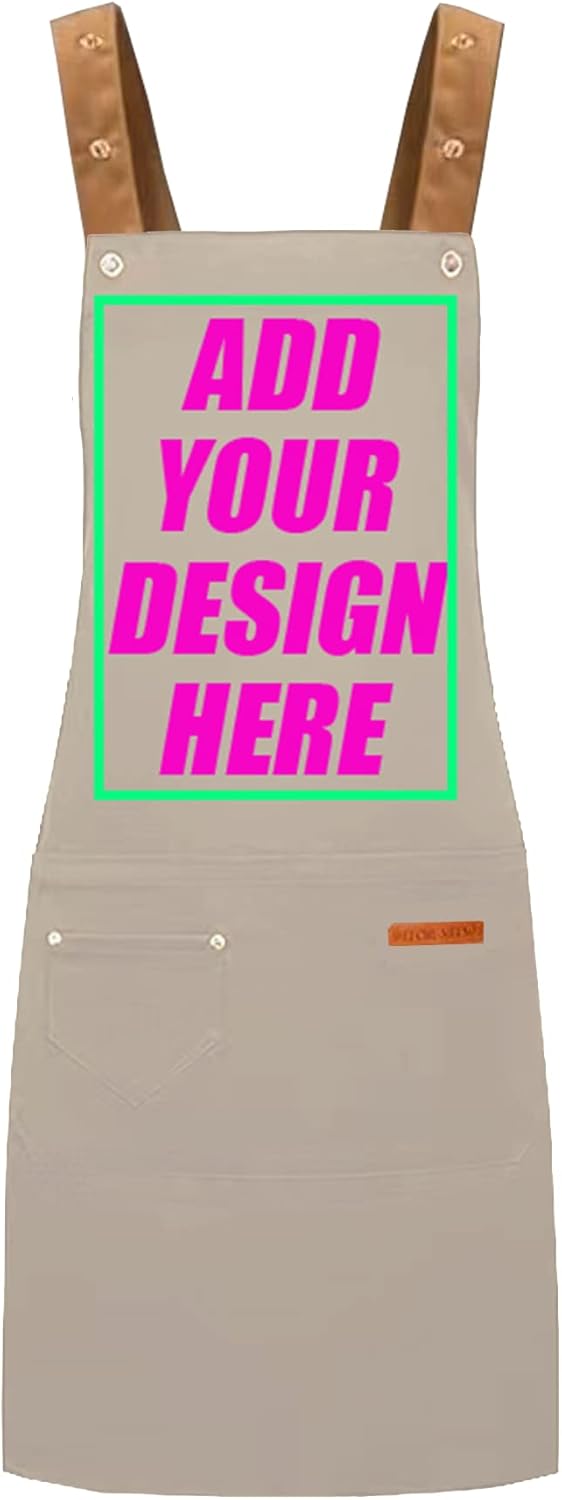 Personalized Custom Aprons Custom Adjustable Kitchen Cooking Aprons Hair Stylist Cafe Work Aprons For Men And Women