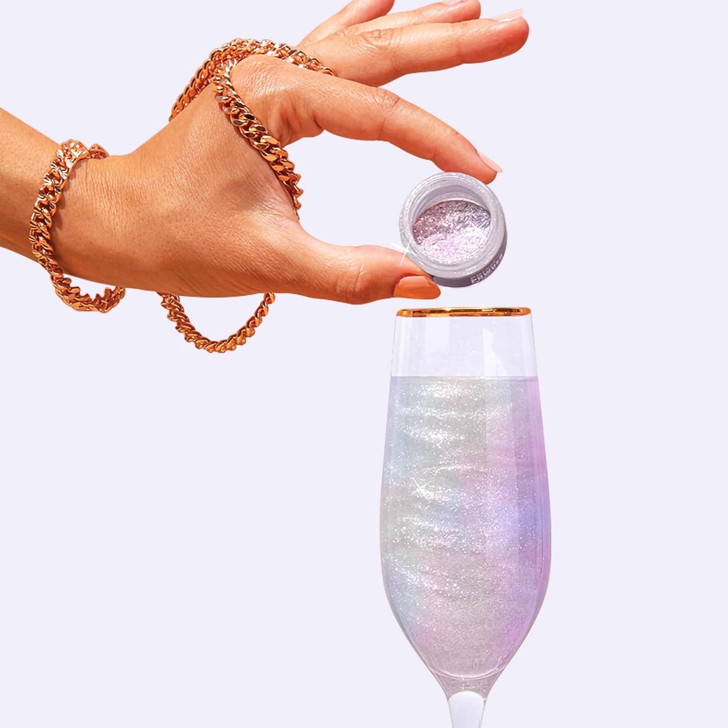 Fancy Sprinkles Moonstone Iridescent Edible Glitter Set, 100% Edible Glitter for Sparkling Food & Drinks, No Taste or Texture, (3 jars Of Moonstone Iridescent, 4gm each)