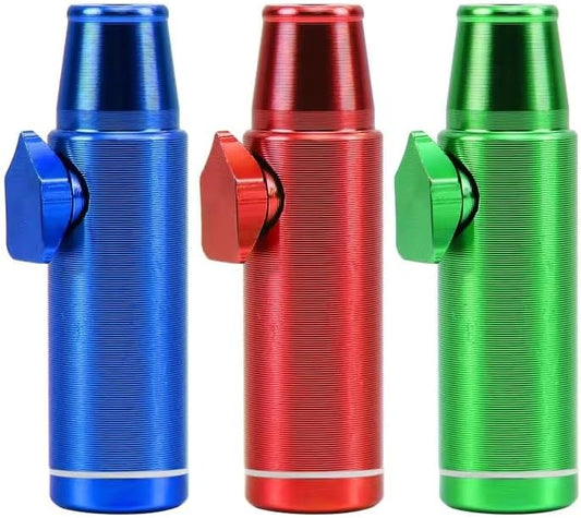 3 Pack Mini Pepper Shaker,Premium Metal Spice Dispenser and Sweetener Portable Travel Storage (Anodized Aluminum)