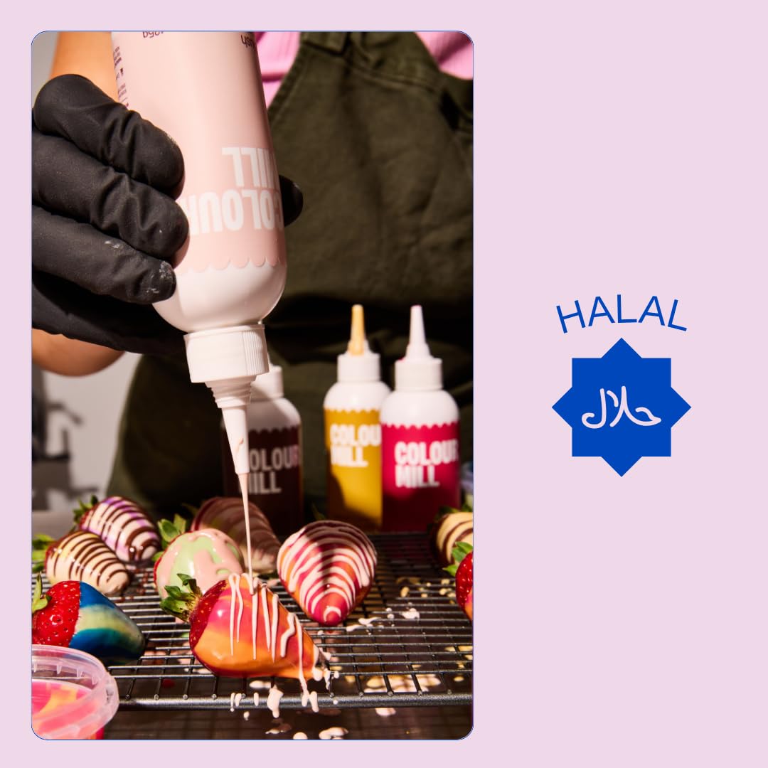 Colour Mill Chocolate Drip Easy-Melt Drizzle for Desserts, 125 Grams Blush