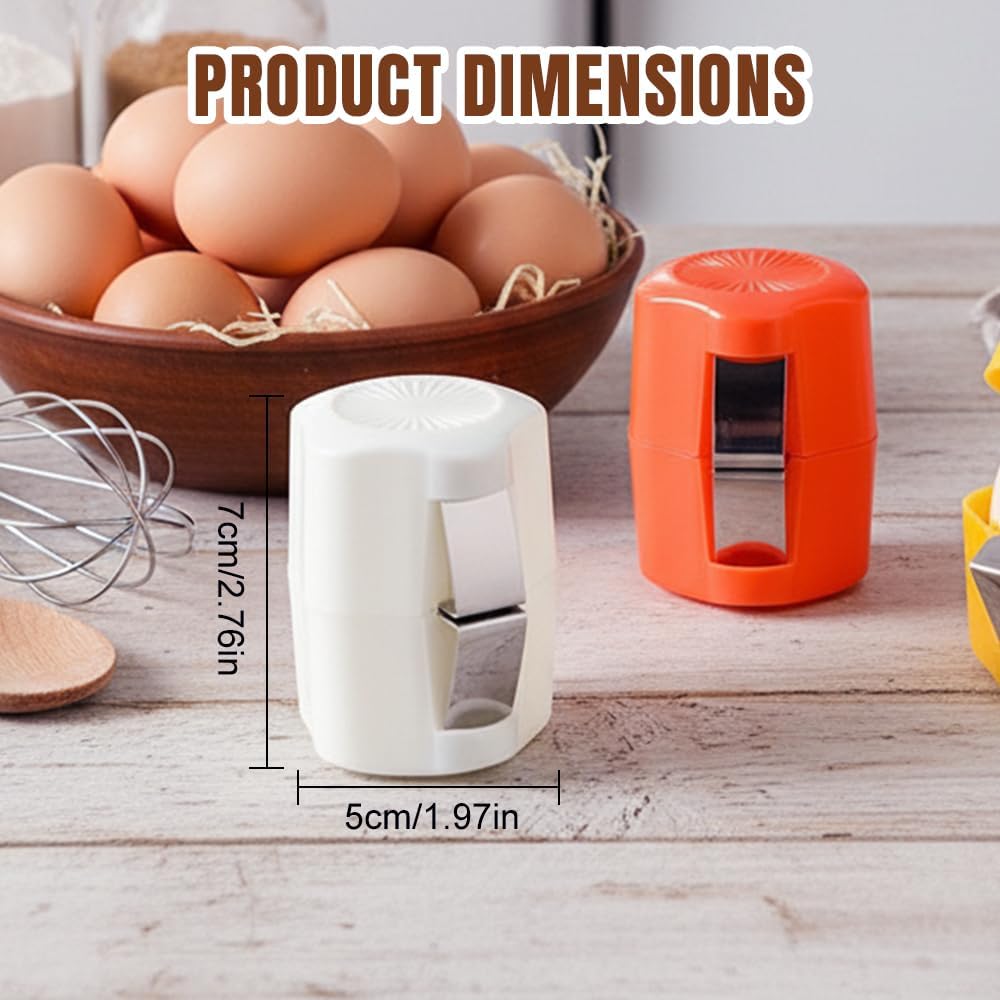 2026 New Egg opener, Egg Shell Separator for Raw Eggs Gadgets Cracker Tool, Upgrade Stainless Steel Egg Cutter Egg Cracker Tool Multifunctional Egg Cutter Multipack (2, Orange)