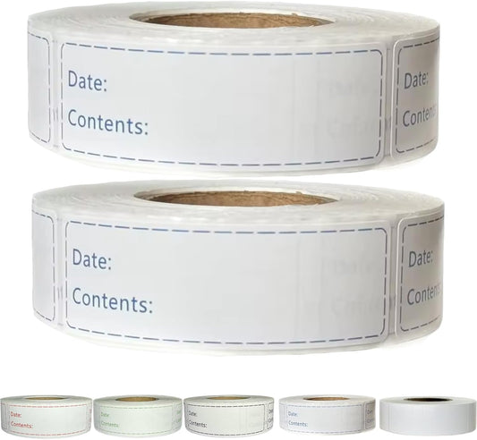 1000pcs Freezer Labels,1x3 inch for Food containers,Food Labels Quick and Easy to Remove- Easy to Write on(Blue)