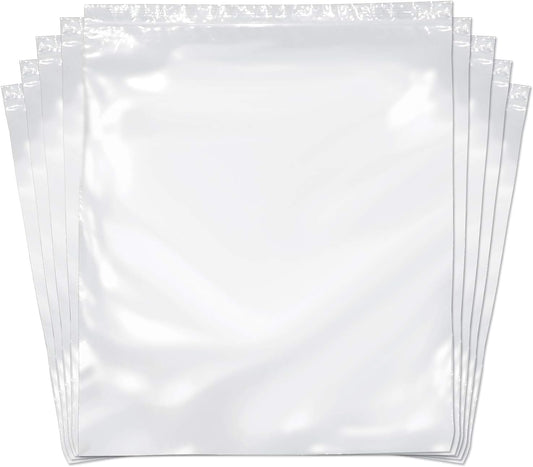 SNL Quality Zipper Lock Extra Large Jumbo Reclosable Clear Disposable Plastic Bags, Strong | 16" X 19" - 2 MIL - 100 Bags