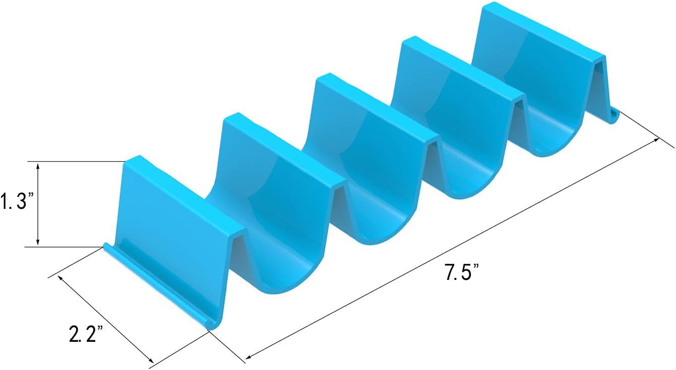 Ginkgo Taco Holder Stand Set of 6, Colorful Taco Plates Tray Rack for Holiday Gift, Party, Christmas and New Year, Taco Tuesday Decorations