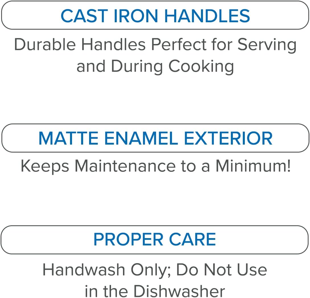 Viking Cast Iron Skillet, 10 Inch Enameled Frying Pan, Kitchen Cookware, Charcoal