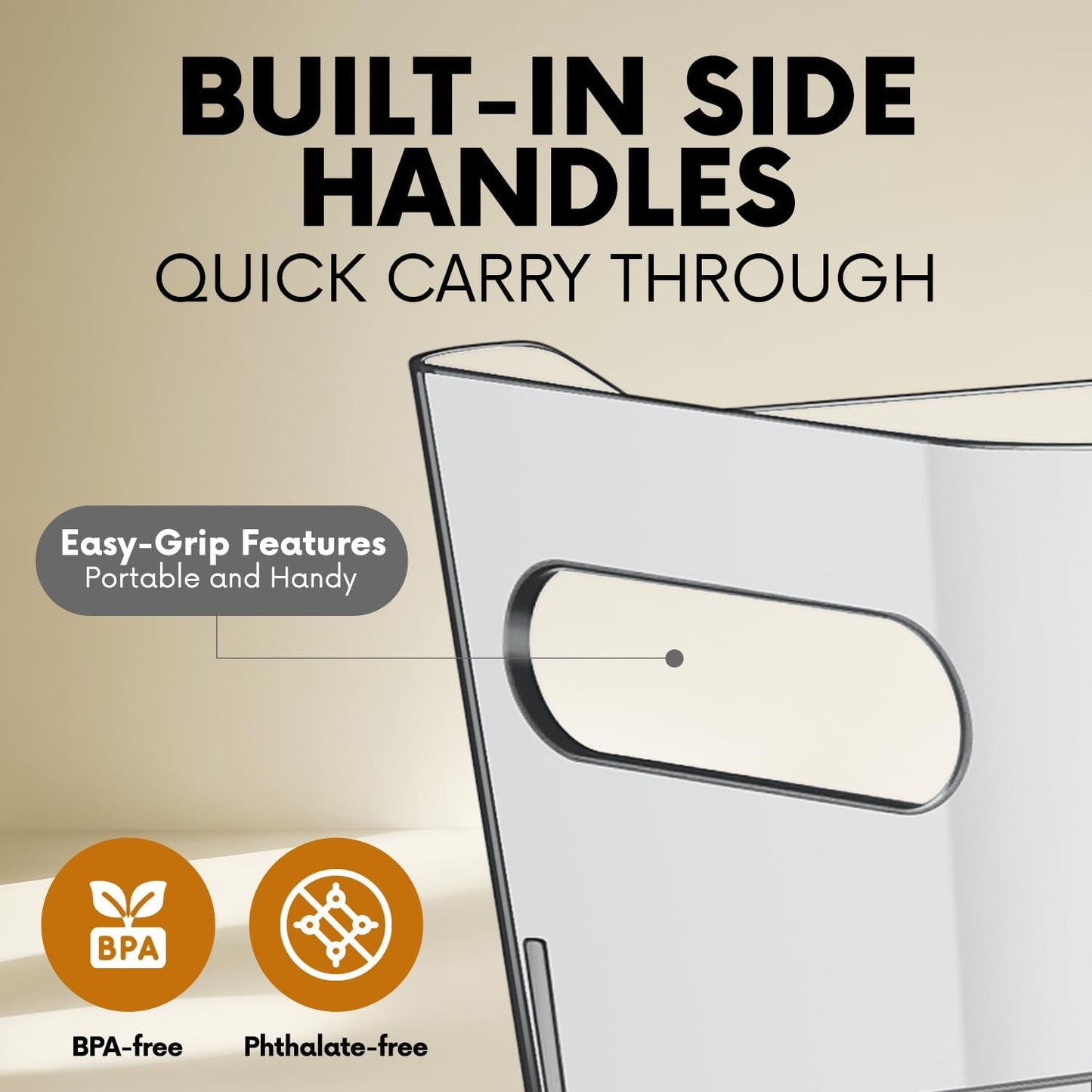 Clear Extra Large Plastic Storage Bins, Pantry Organizers and Storage Containers Fridge Organizer Bins for Organizing Home, Kitchen Organization Under Sink Bathroom Refrigerator Freezer Laundry Room