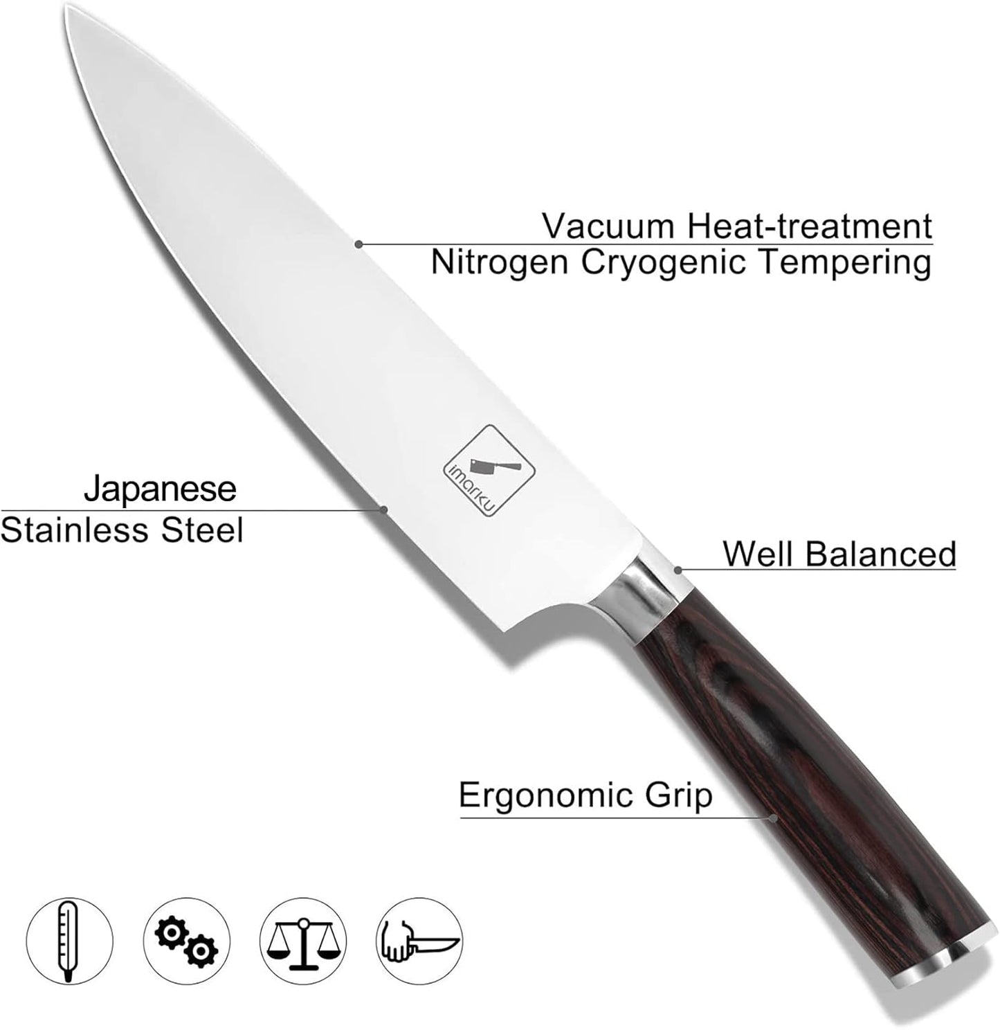 imarku Chef Knife - 8 Inch Home Essentials Sharp Kitchen knife HC Steel Japanese Knife Paring knife, Birthday Gifts for Women/Men, Gifts for Mom/Dad, Kitchen Gadgets with Premium Gift Box