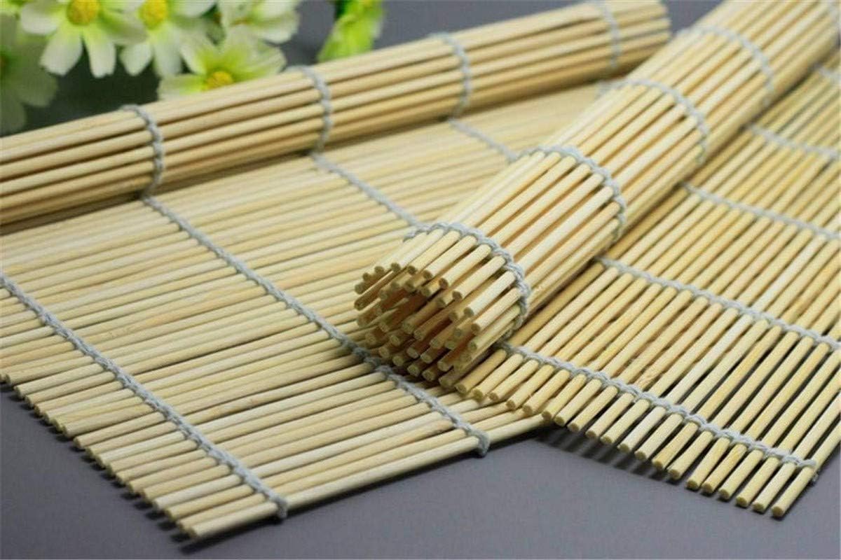 JapanBargain, 2 Pack Large Sushi Roll Bamboo Mats, 10.5" Square Natural Bamboo Sushi Rolling Mats for Making Sushi Rolls, Eco-Friendly, Reusable, Easy to Clean