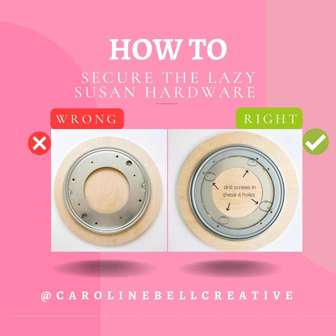 Lazy Susan Hardware, 9 inch, 750 lbs. Load Capacity, Pack of 1 Steel Lazy Susan Turntable Ball Bearing, by Woodpeckers