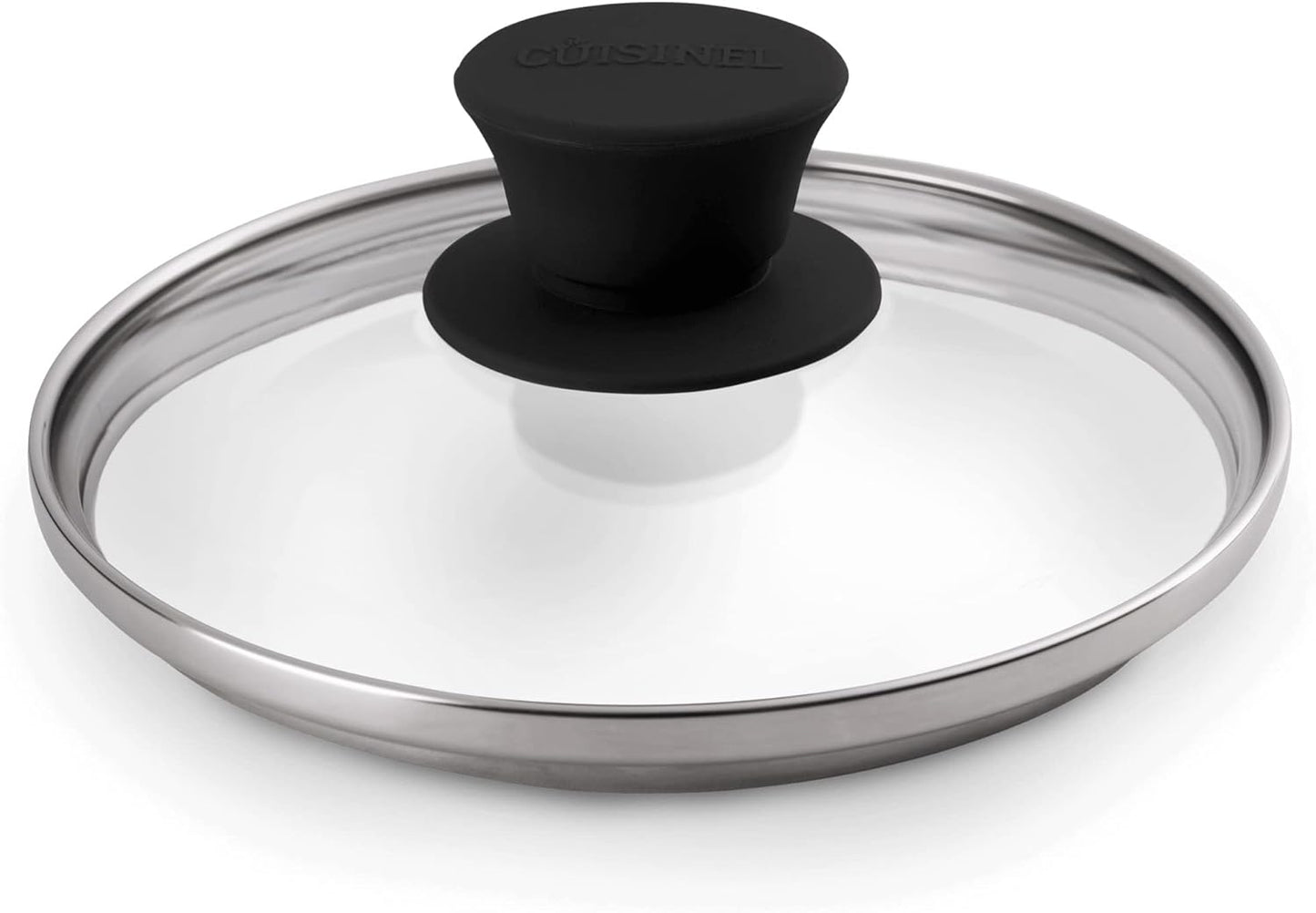Cuisinel Glass Lid - 6"-inch/15.24-cm/158mm - Compatible with Lodge - Fully Assembled Tempered Replacement Cover - Oven Safe for Skillets Pots Pans - For Any Cookware: Cast Iron, Stainless, Non-Stick
